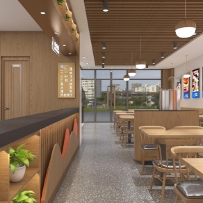 现代牛肉面店3D模型下载